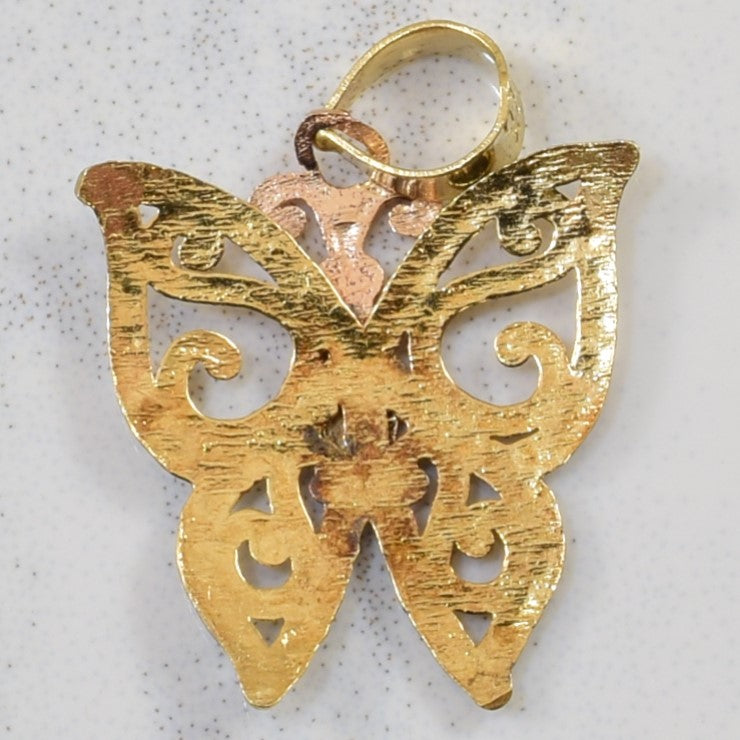 Tri Colour Butterfly Pendant |