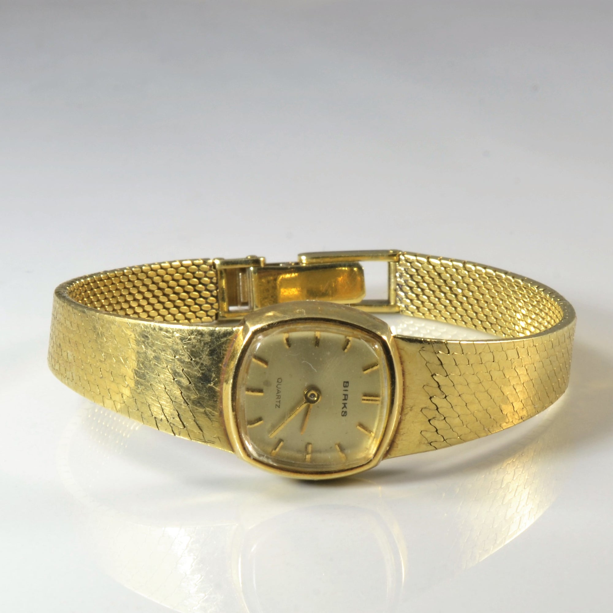 'Birks' 14k gold watch