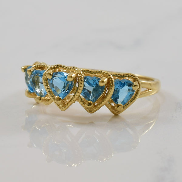 Five Stone Blue Topaz Ring | 2.00ctw | SZ 6.75 |