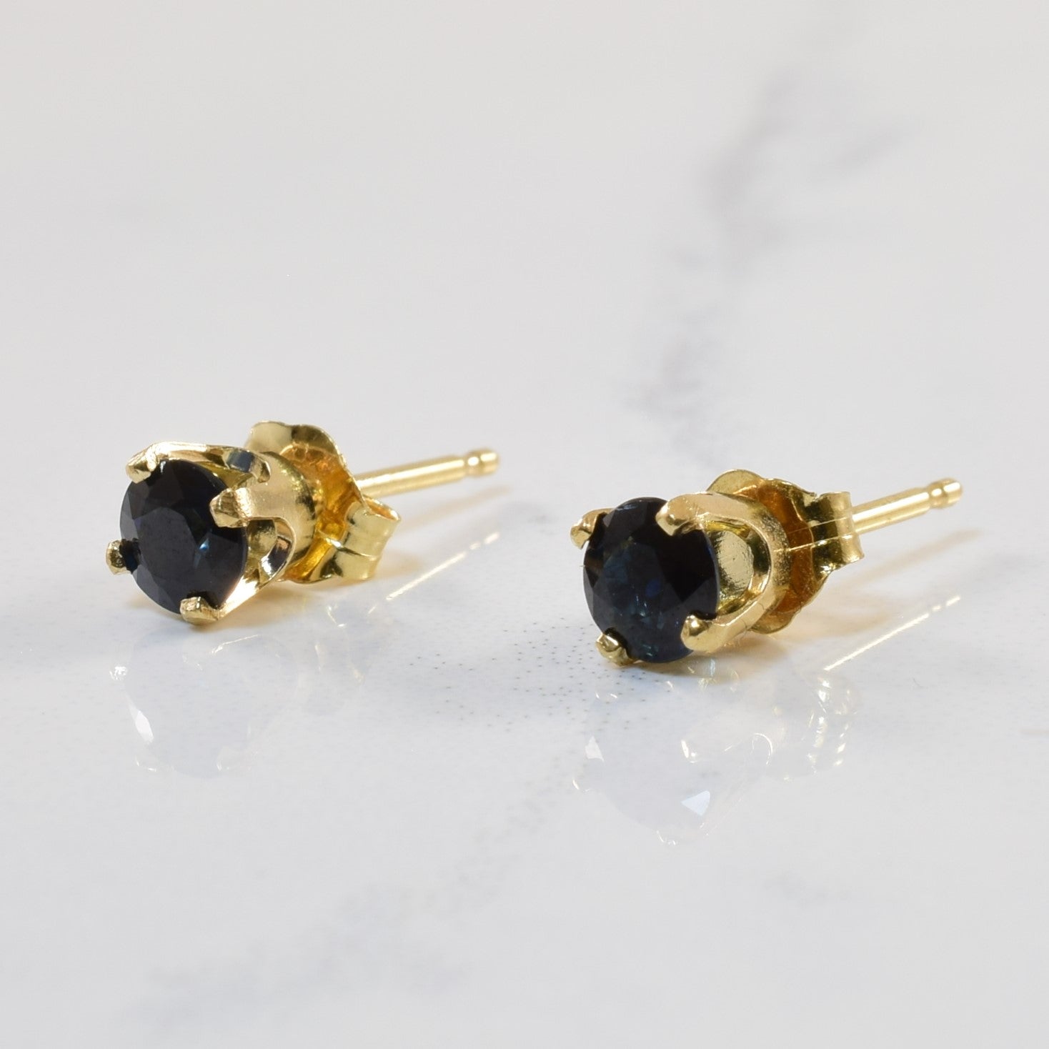 Blue Sapphire Stud Earrings | 0.60ctw |