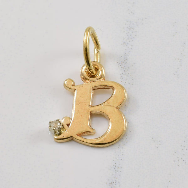 Diamond Initial 'B' Pendant | 0.01ct |