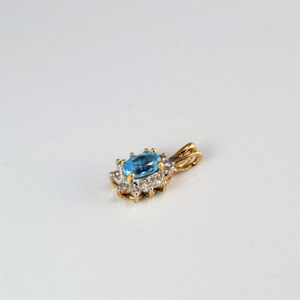 Topaz & Diamond Cocktail Pendant | 0.05 ctw |