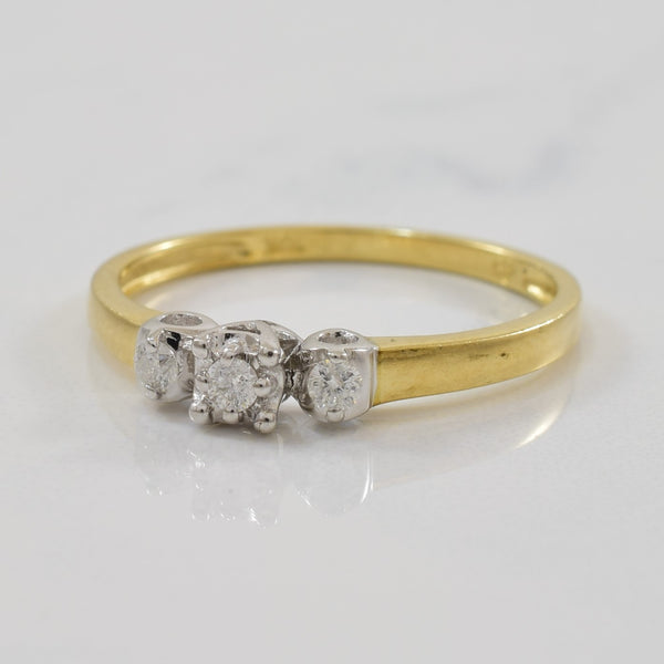 Three Stone Diamond Ring | 0.09ctw | SZ 7 |