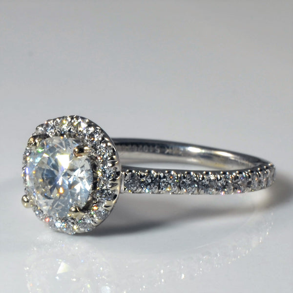 'Gabriel & Co.' Halo Diamond Carly Engagement Ring | 1.65ctw | SZ 4.5 |