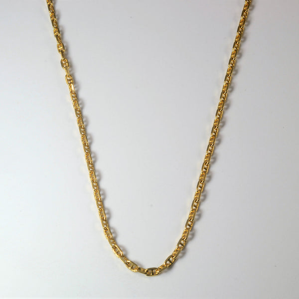 18k Yellow Gold Anchor Chain | 24