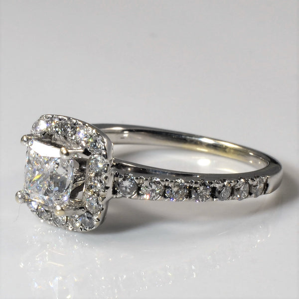 Princess Halo Diamond Engagement Ring | 1.14ctw | SZ 5.5 |