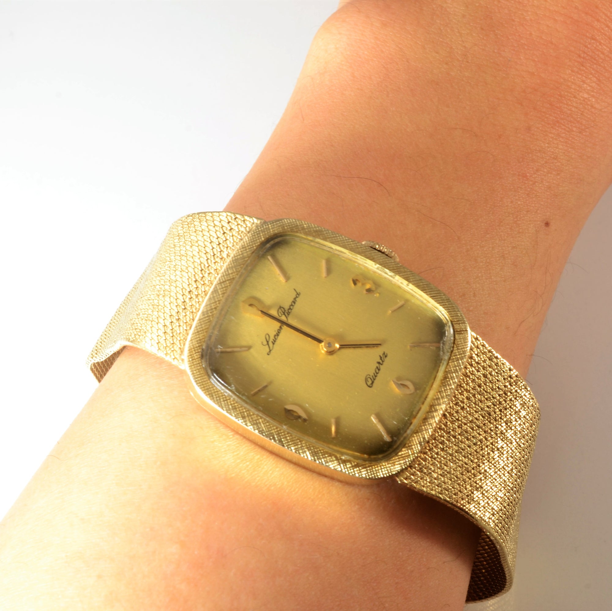 'Lucien Piccard' Vintage Yellow Gold Watch | 7.5