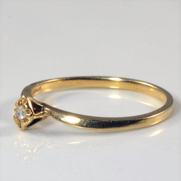 Petite Illusion Solitaire Diamond Ring | 0.02ct | SZ 5 |