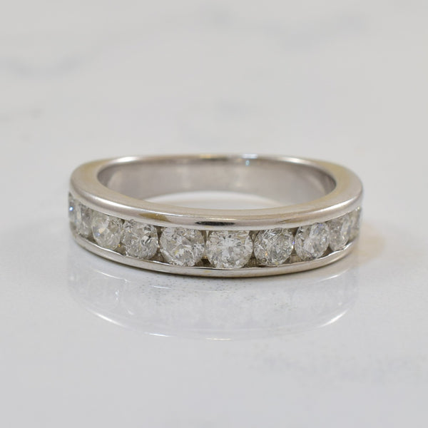 Channel Set Diamond Semi Eternity Band | 1.00ctw | SZ 5 |