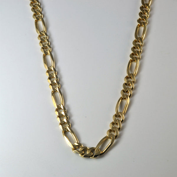 10k Yellow Gold Figaro Chain | 23