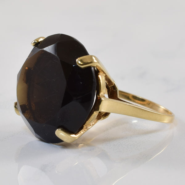 Solitaire Smoky Quartz Ring | 17.50ct | SZ 6 |