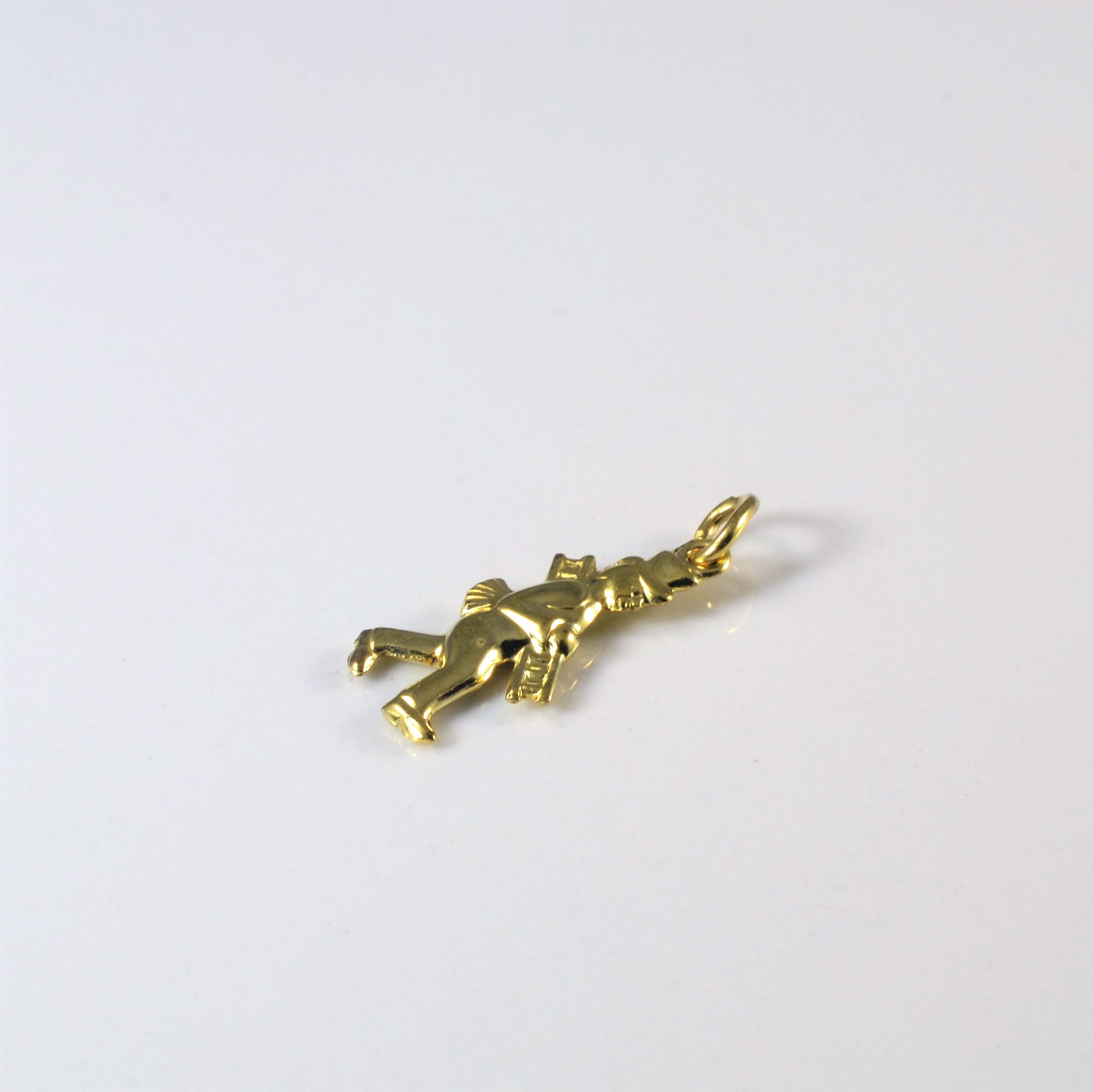 Yellow Gold Working Man Pendant |