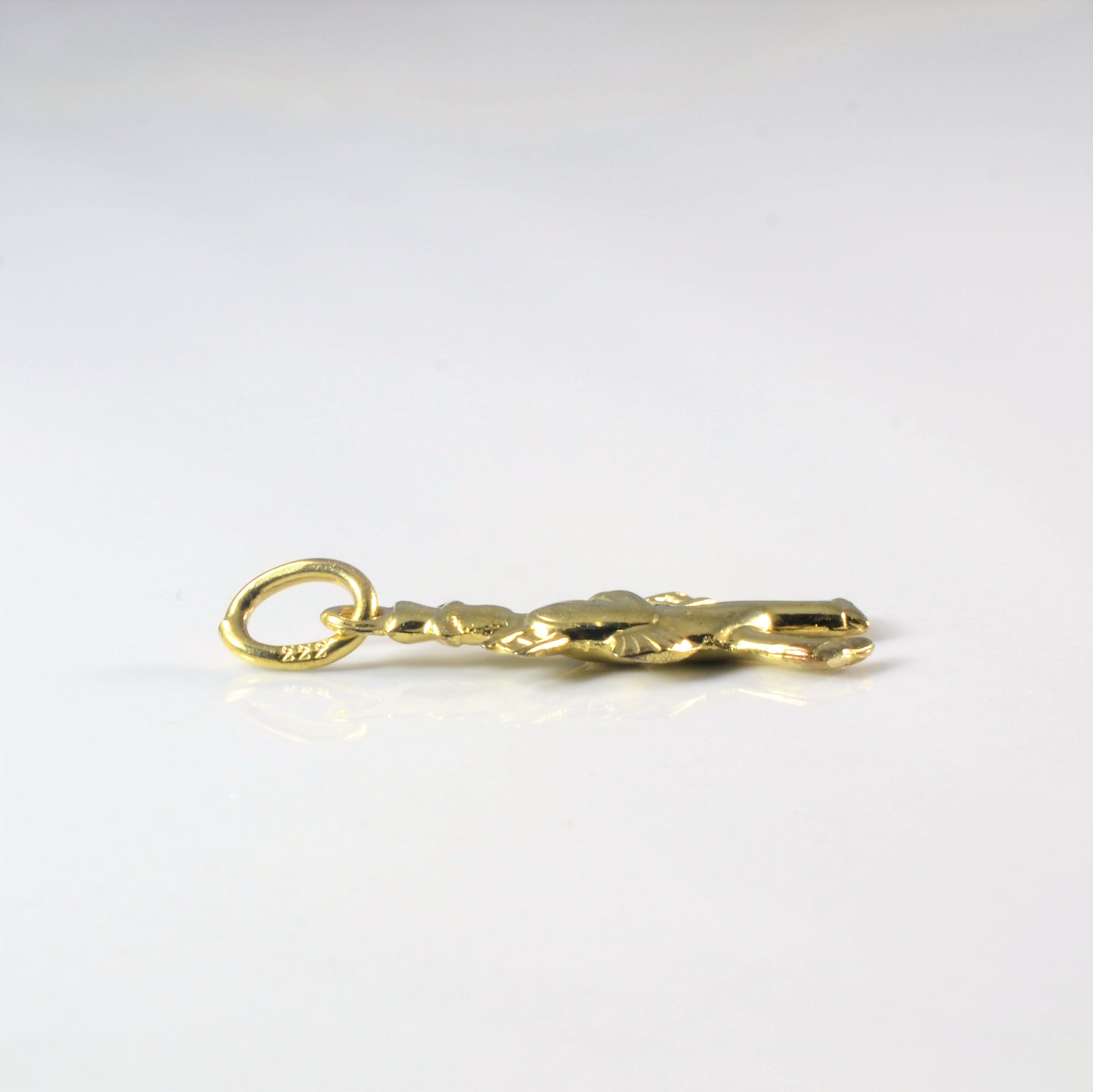 Yellow Gold Working Man Pendant |