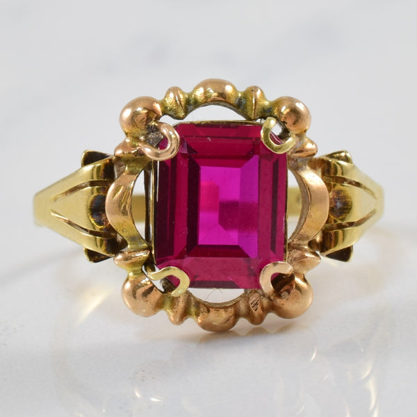 Ornate Synthetic Ruby Ring | 2.75ct | SZ 7.5 |