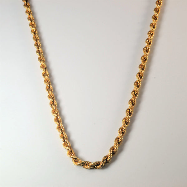 10k Yellow Gold Rope Chain | 26