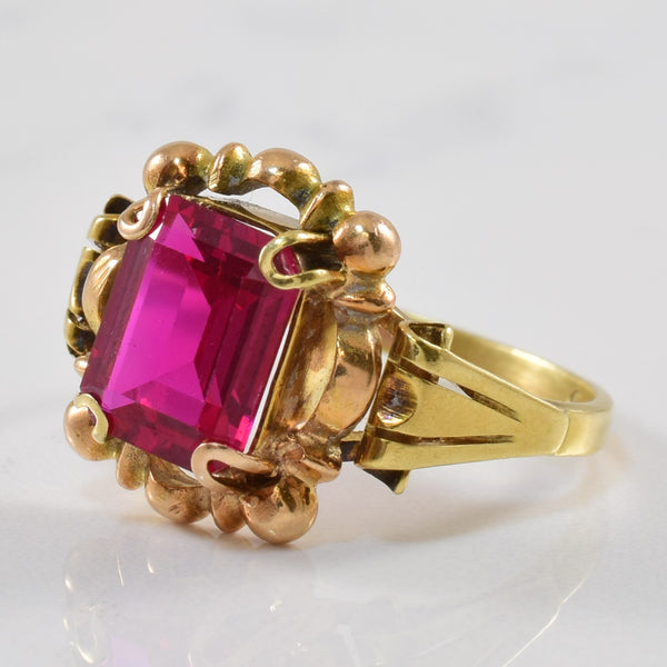 Ornate Synthetic Ruby Ring | 2.75ct | SZ 7.5 |