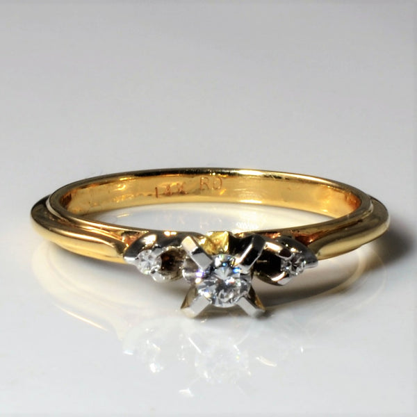 Three Stone Diamond Ring | 0.09ctw | SZ 5.75 |