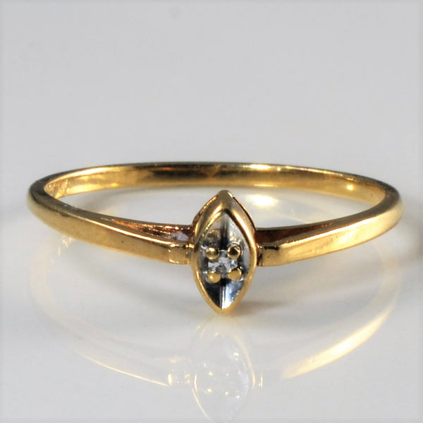 Marquise Solitaire Diamond Ring | 0.01ct | SZ 5.25 |