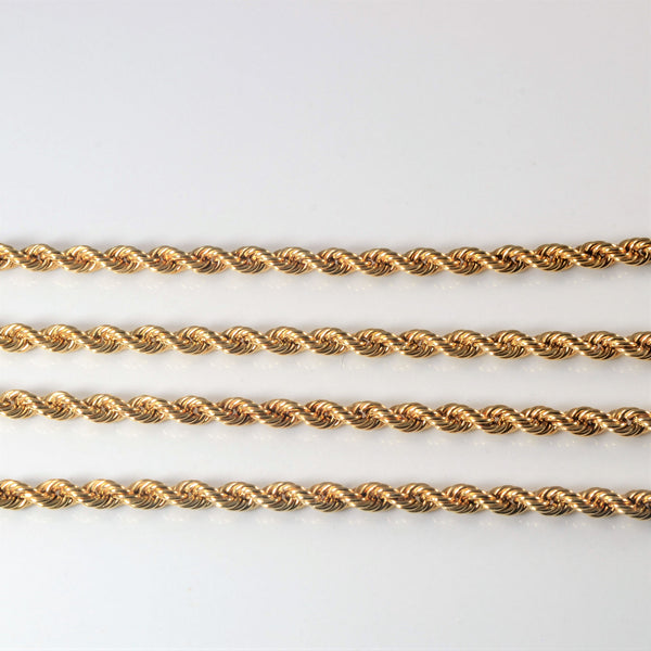 10k Yellow Gold Rope Chain | 26