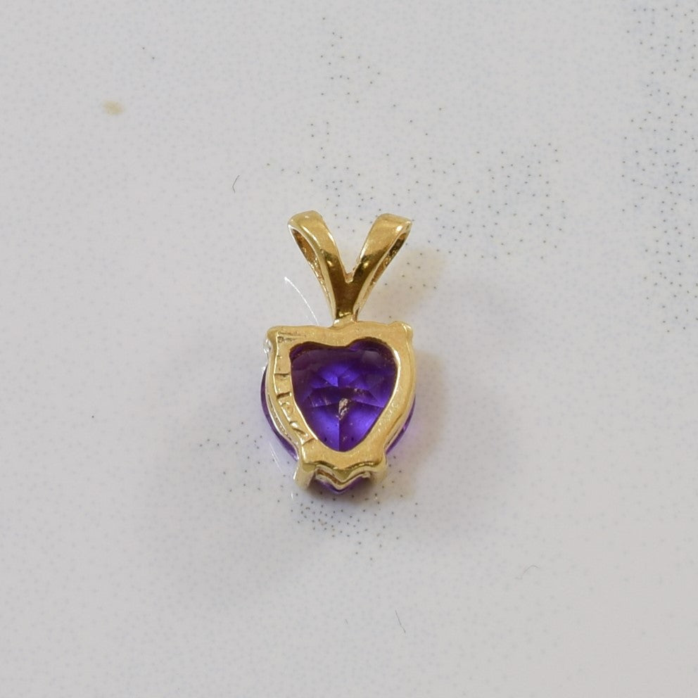 Amethyst Heart Pendant | 0.55ct |