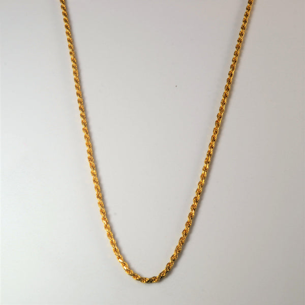 14k Yellow Gold Rope Chain | 24