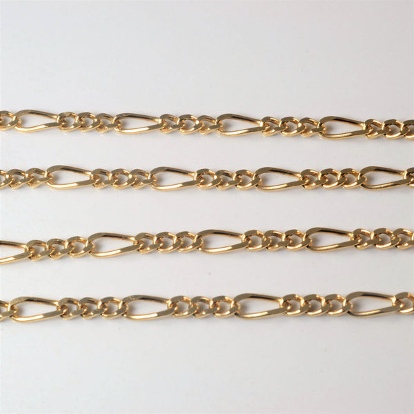 10k Yellow Gold Figaro Chain | 18