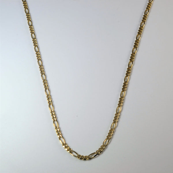 10k Yellow Gold Figaro Chain | 20