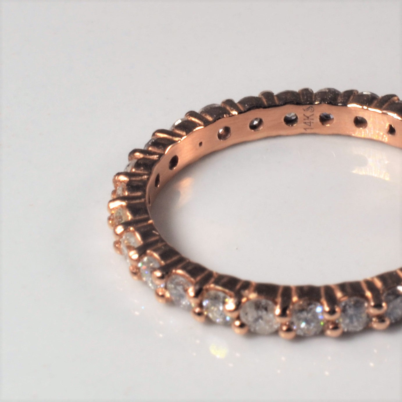 'Bespoke' Rose Gold Eternity Band | 0.81ctw | SZ 5.75 |