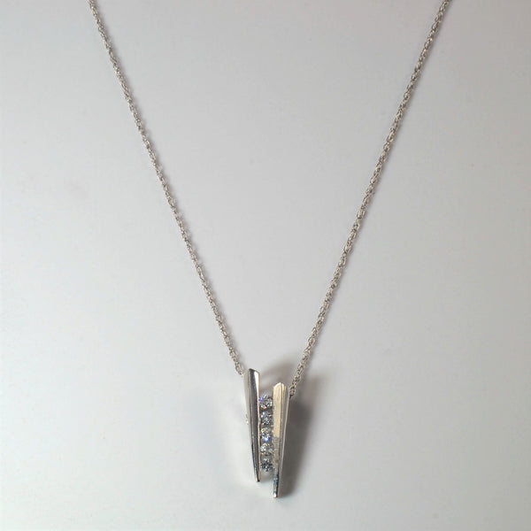 Channel Set Diamond Necklace | 0.20ctw | 18