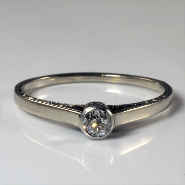 Art Deco Bezel Set Diamond Ring | 0.17ct | SZ 7.75 |