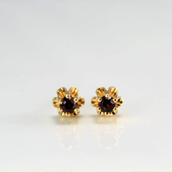 Garnet Stud Earrings