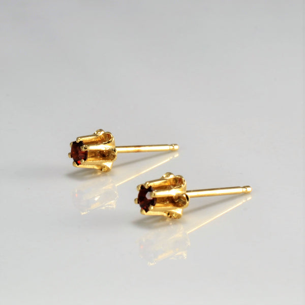 Garnet Stud Earrings