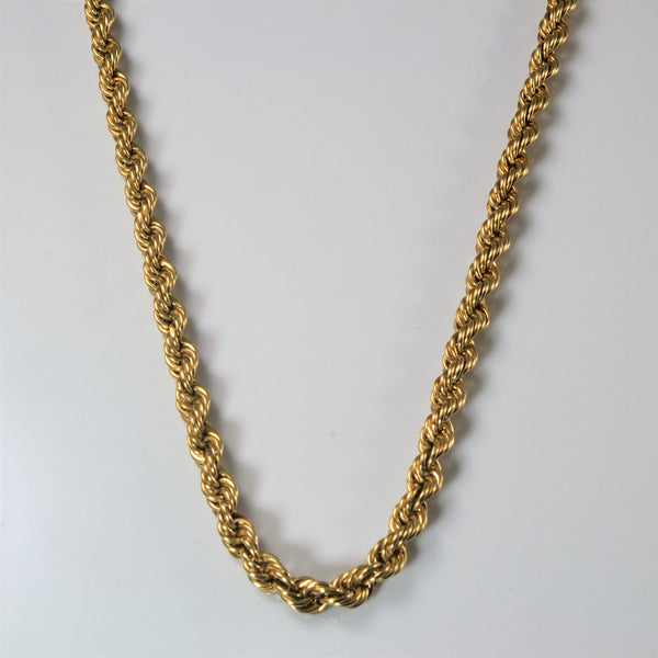 Yellow Gold Rope Chain | 32