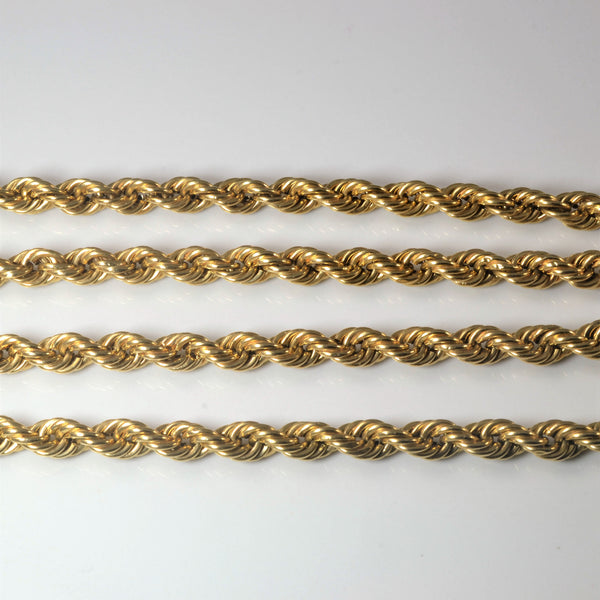 Yellow Gold Rope Chain | 32