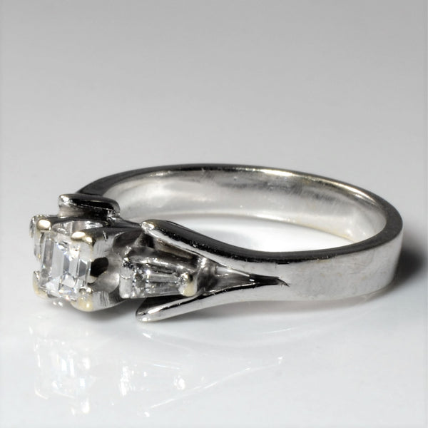 Asscher Cut Diamond Ring | 0.38ctw | SZ 5.5 |