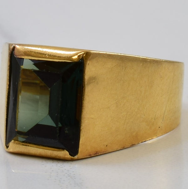 1960s Radiant Cut Synthetic Spinel Ring | 2.50ct | SZ 5 |