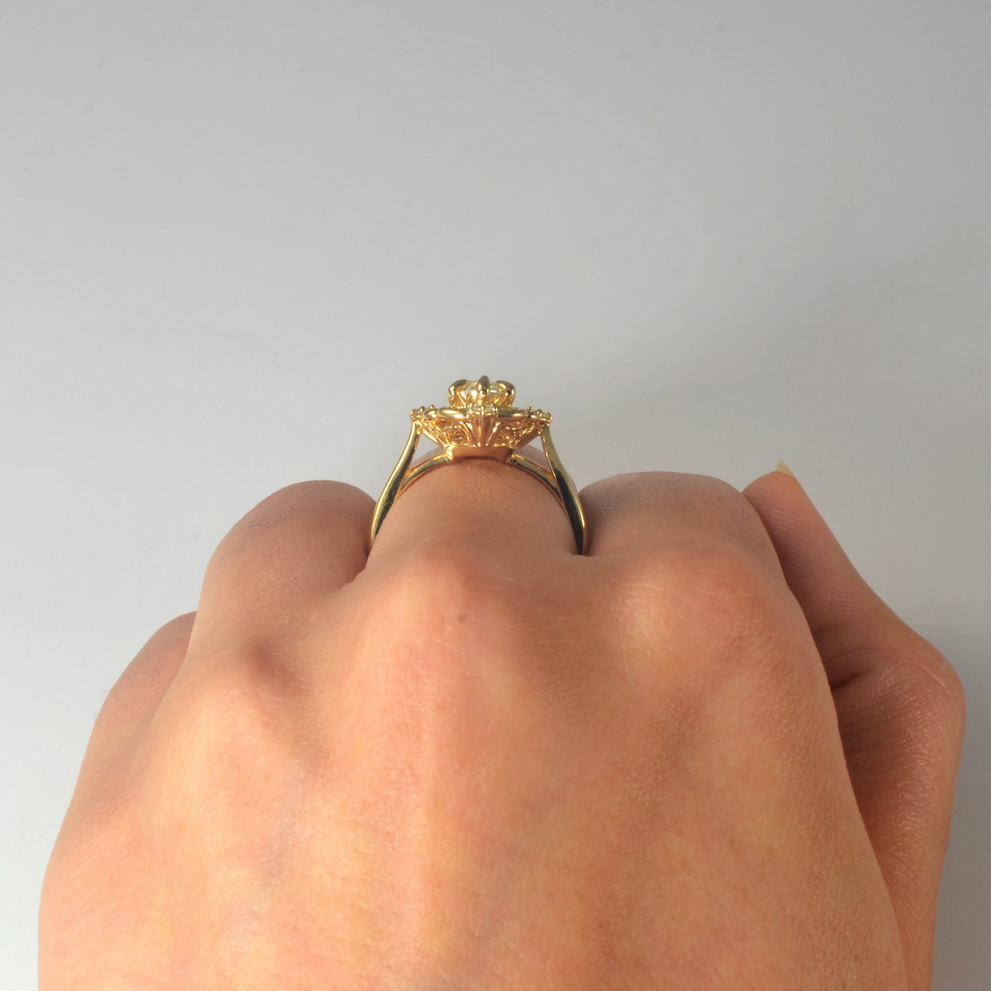'Bespoke' Ornate Filigree Marquise Diamond Ring | 1.71ctw | SZ 7 |
