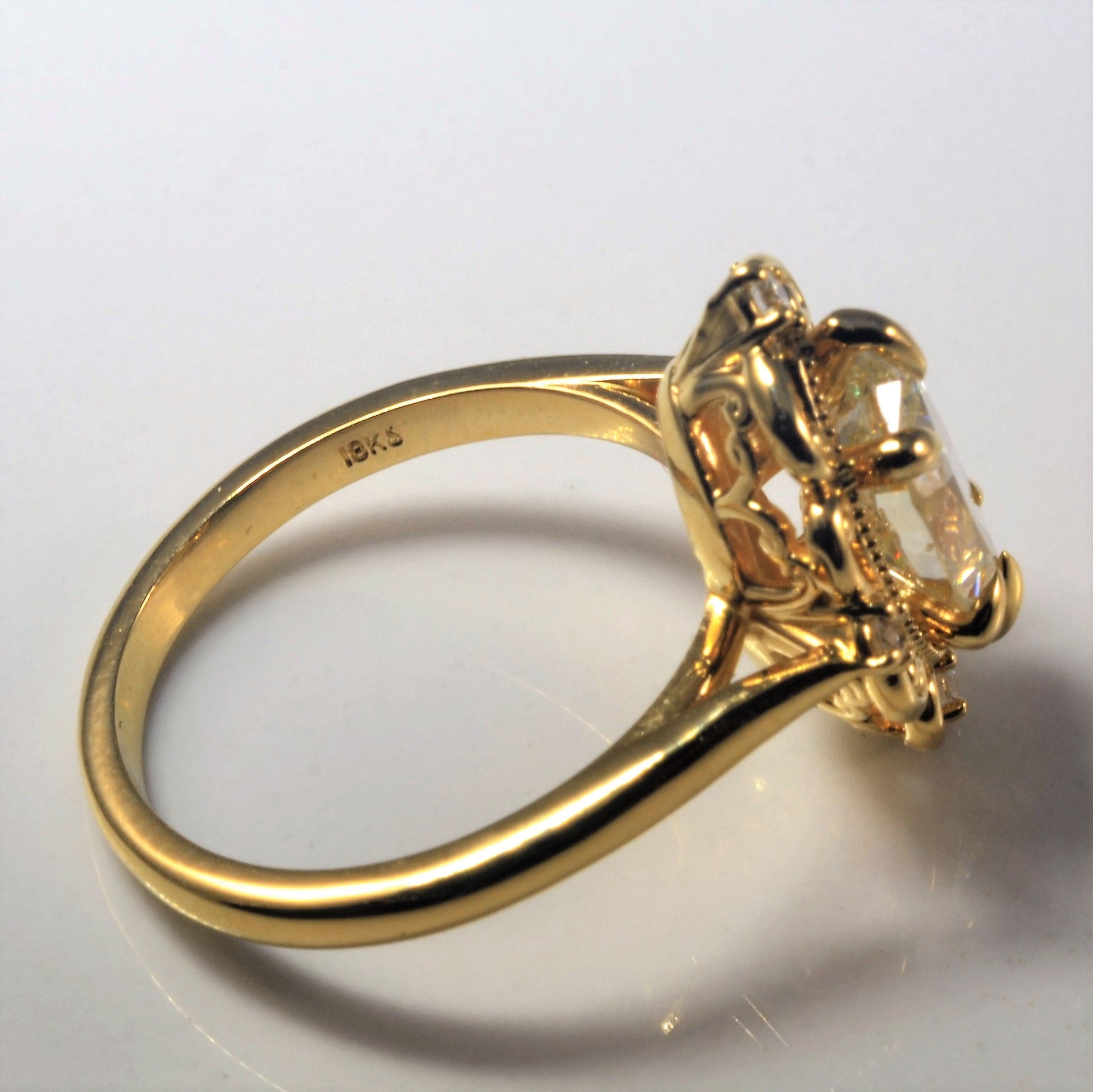 'Bespoke' Ornate Filigree Marquise Diamond Ring | 1.71ctw | SZ 7 |