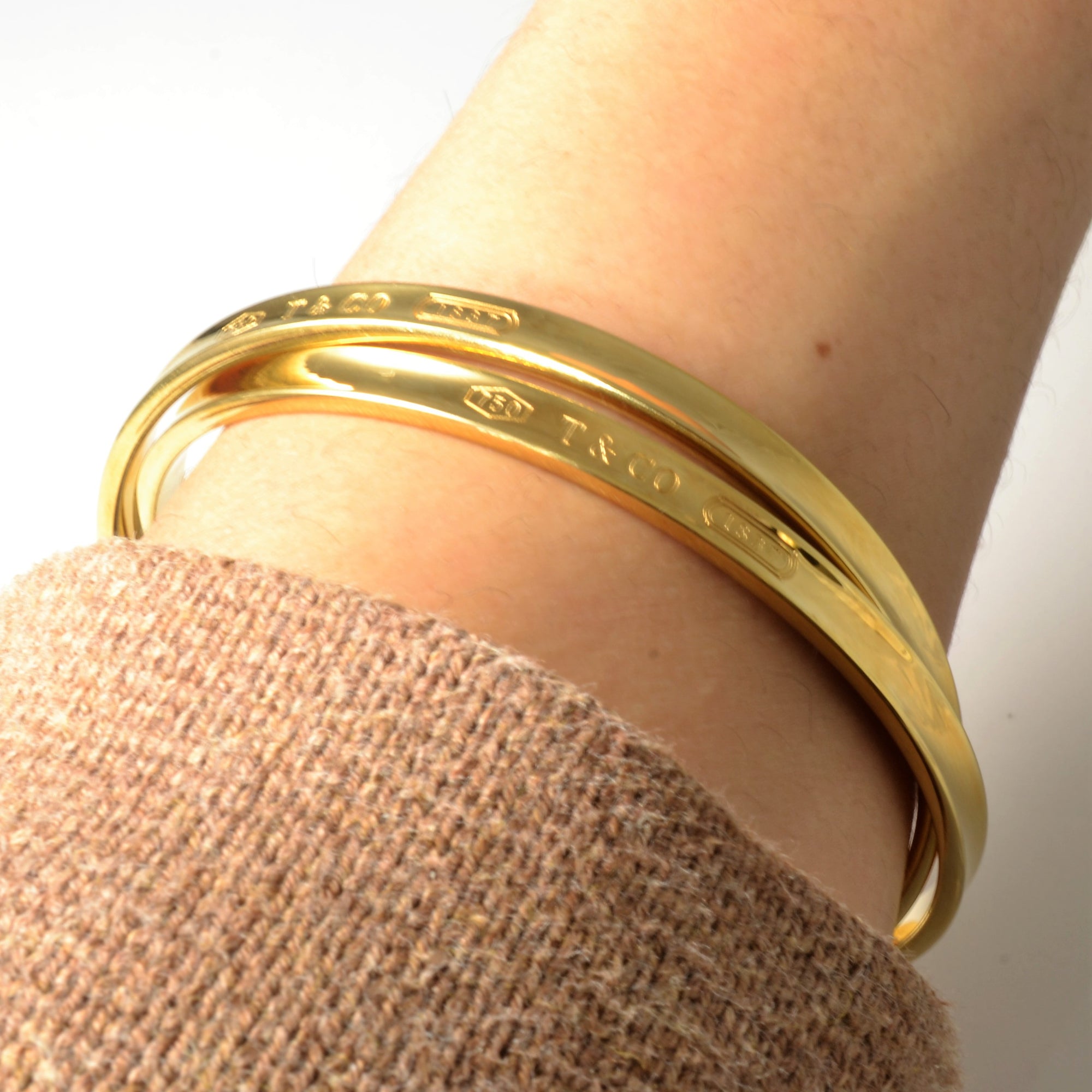 'Tiffany & Co.' 1837 Interlocking Circles Bangle Bracelet | 8.5