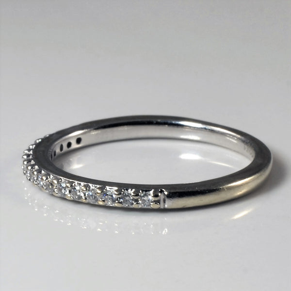 Pave Diamond Semi Eternity Band | 0.13ctw | SZ 6 |