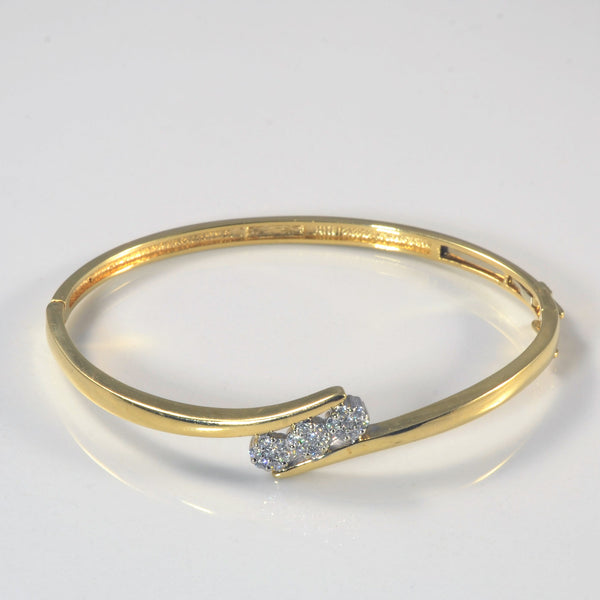 Bypass Diamond Cluster Bangle | 0.12ctw | 6