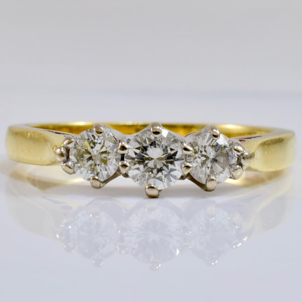 Three Stone Diamond Ring | 0.46 ctw SZ 6.5 |