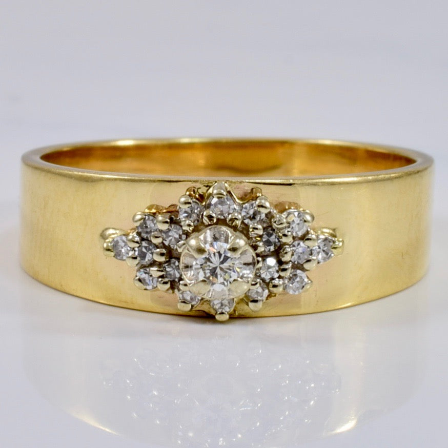 High Set Diamond Band | 0.22 ctw SZ 12.75 |