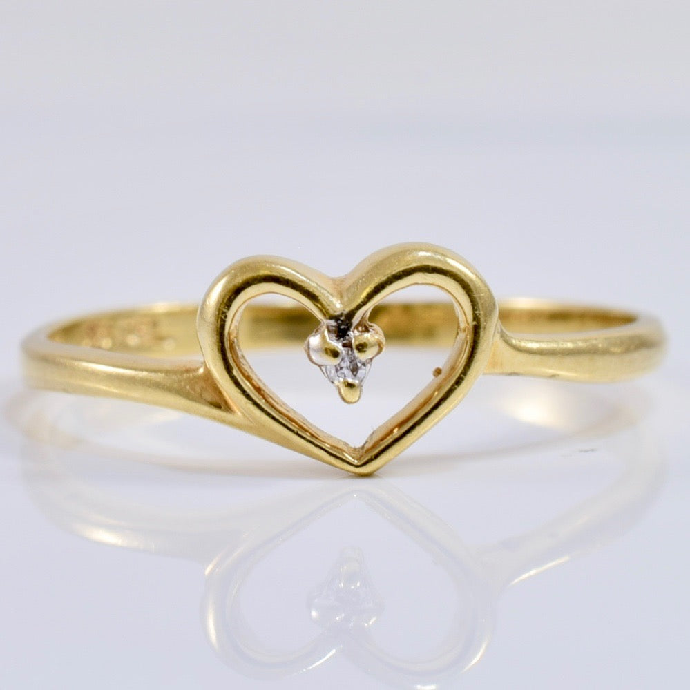 Bypass Heart Ring | 0.01 ct SZ 5 |