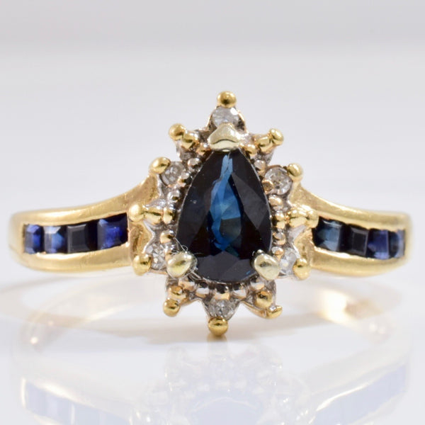 Sapphire and Diamond Ring | 0.04 ctw SZ 6.5 |