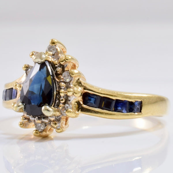 Sapphire and Diamond Ring | 0.04 ctw SZ 6.5 |