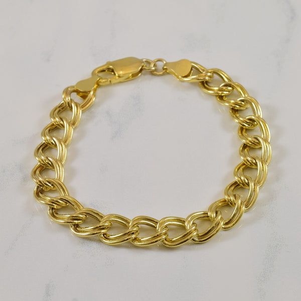 14k Yellow Gold Parallel Chain Bracelet | 7