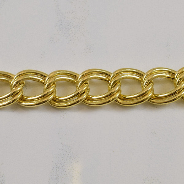 14k Yellow Gold Parallel Chain Bracelet | 7