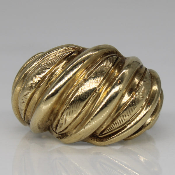 Yellow Gold Croissant Ring | SZ 3.5 |