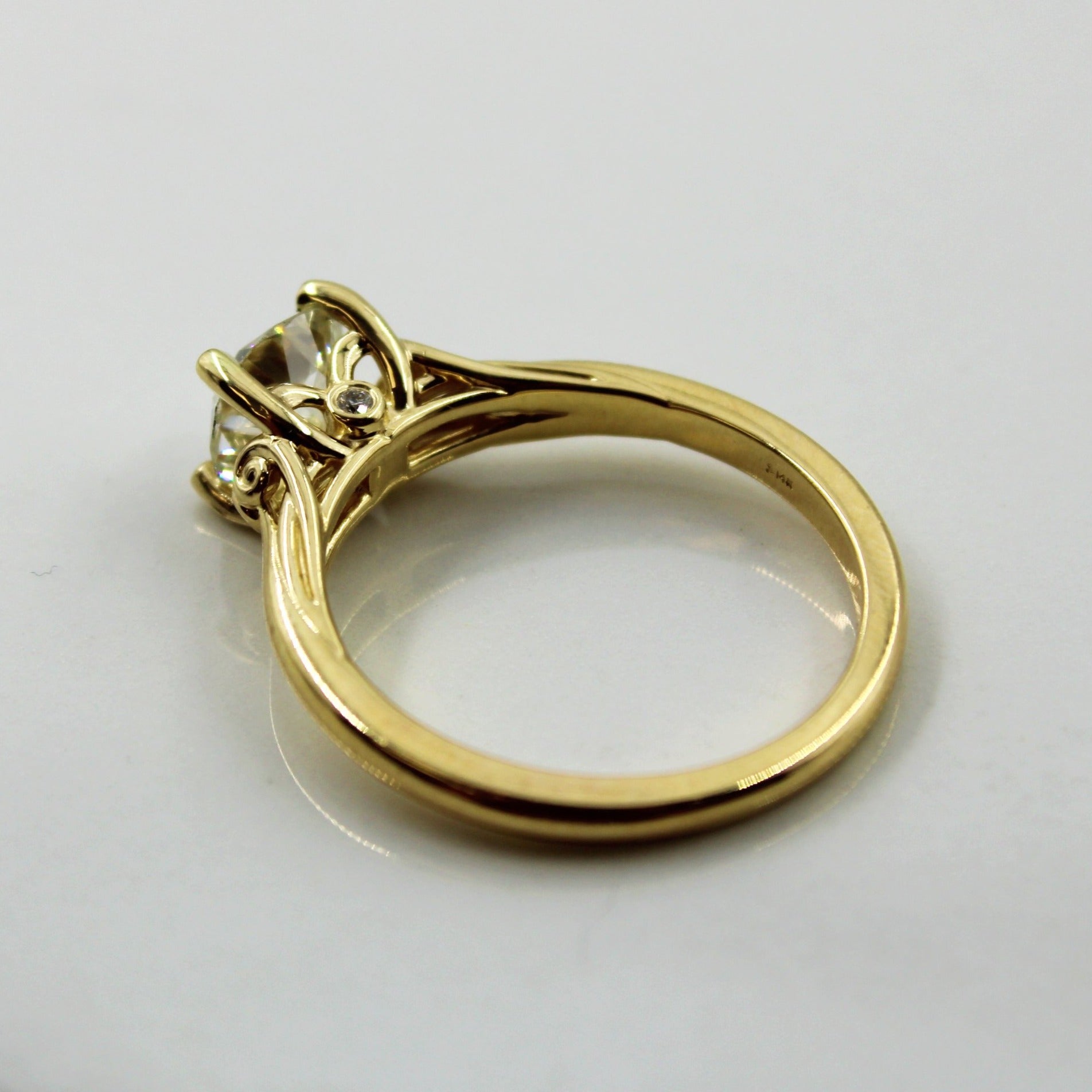 'Bespoke' Diamond Detailed Gallery Engagement Ring | 1.26ct | SZ 7 |